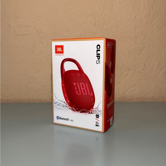 New In Box Red JBL Clip 5 Speaker